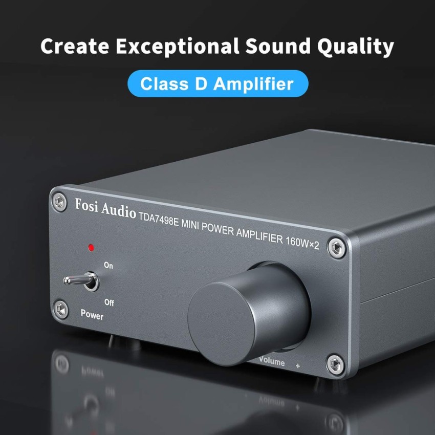 Fosi Audio TP-02 Subwoofer Amplifier TDA7498E Mini Sub Bass Amp Digital  Class D