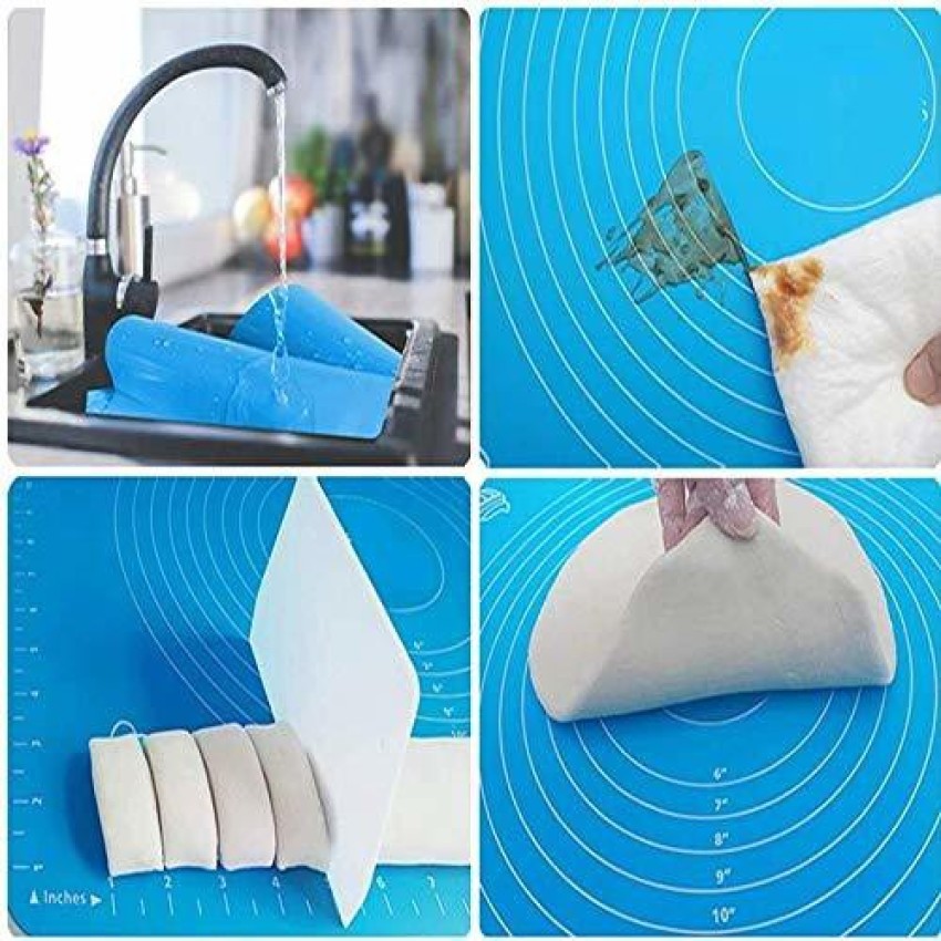 Multicolor Rectangular Silicone Chapati Mat Baking Mat Fondant Mat