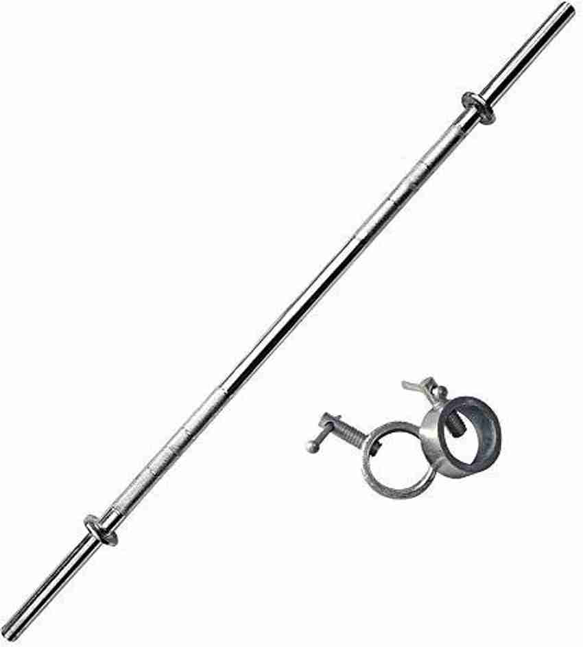 saipro 5 FEET Heavy Rod Barbell Rod with 2 Locks Size 20M 24MM