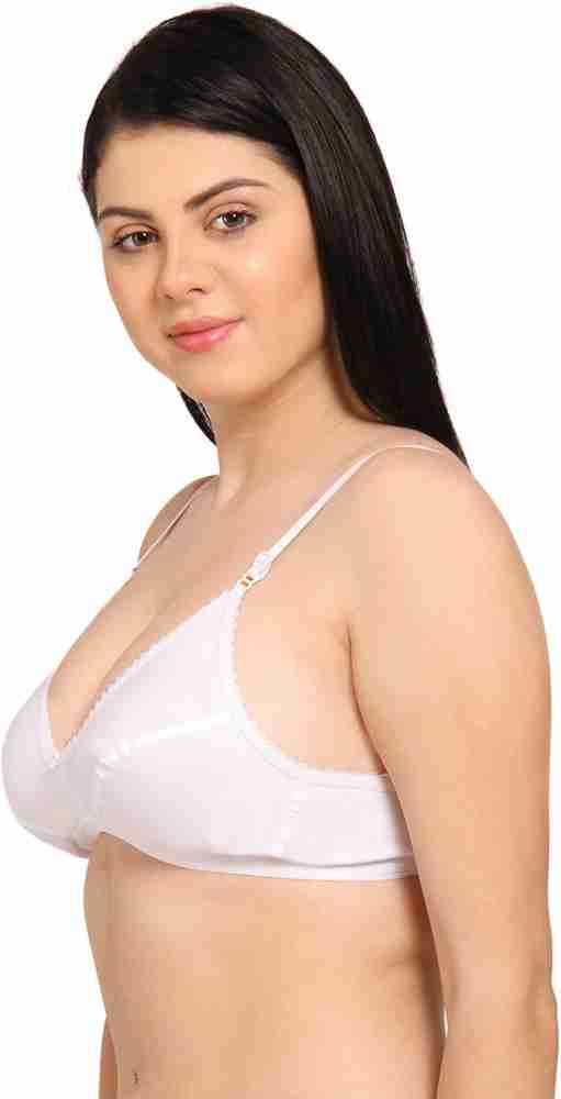 Buy Innocence White Solid Non Wired Lightly Padded T Shirt Bra