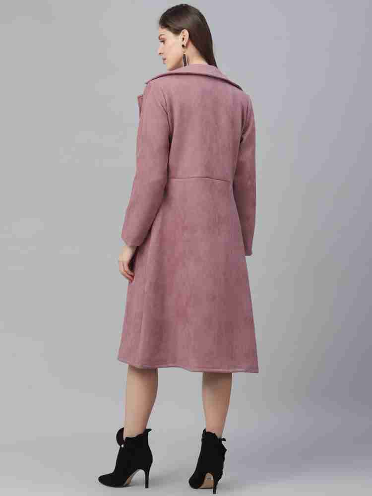 ATHENA Faux Fur Solid Coat - Buy ATHENA Faux Fur Solid Coat Online