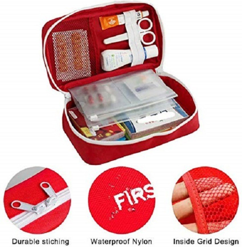 First Aid Kit - 200 Piece - for Car, Home, Outdoors, Sports, Camping,  Hiking or Office | Red Case Fully Packed with Emergency Supplies