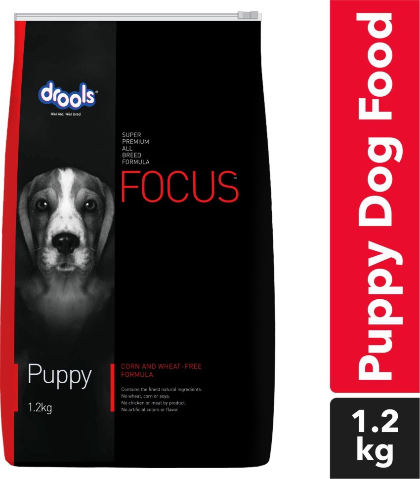 Drools Focus Super Premium Chicken 1.2 kg Dry Young Dog Food Price in India Buy Drools Focus Super Premium Chicken 1.2 kg Dry Young Dog Food online at Flipkart