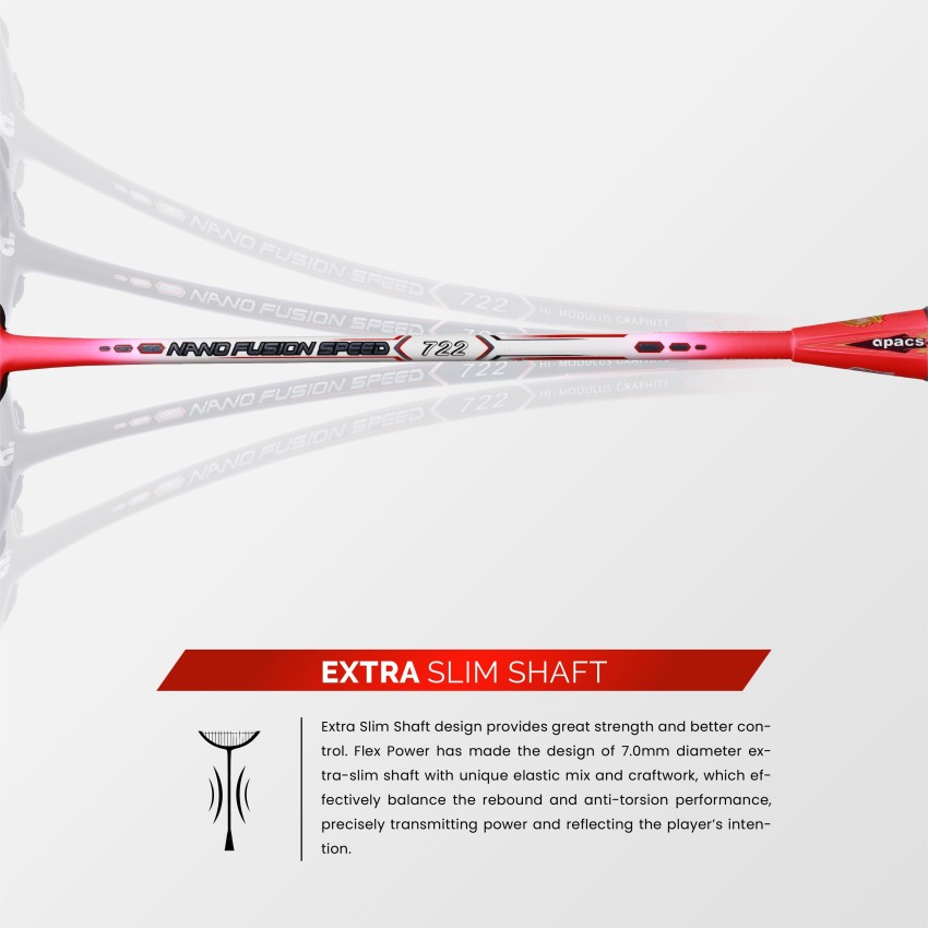 apacs Nano Fusion Speed 722 (76g, 30LBS) Pink Unstrung Badminton Racquet -  Buy apacs Nano Fusion Speed 722 (76g, 30LBS) Pink Unstrung Badminton  Racquet Online at Best Prices in India - Sports