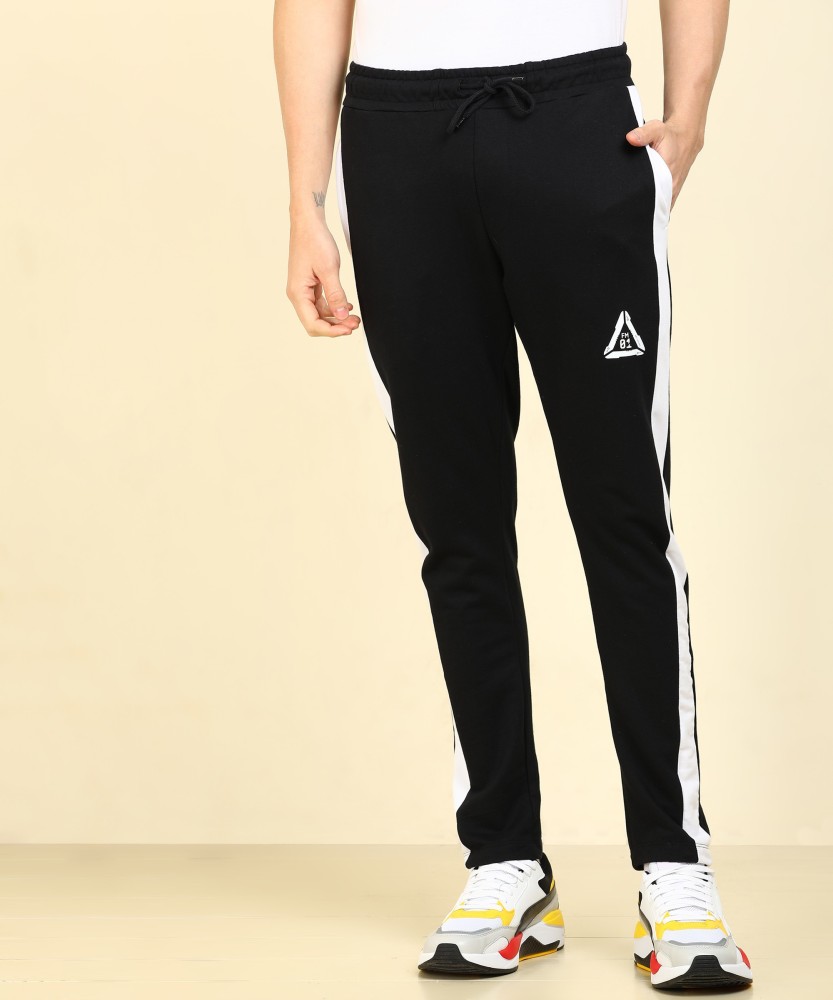 Buy Flying Machine Men Black Mid Rise Solid Polyester Track Pants   NNNOWcom