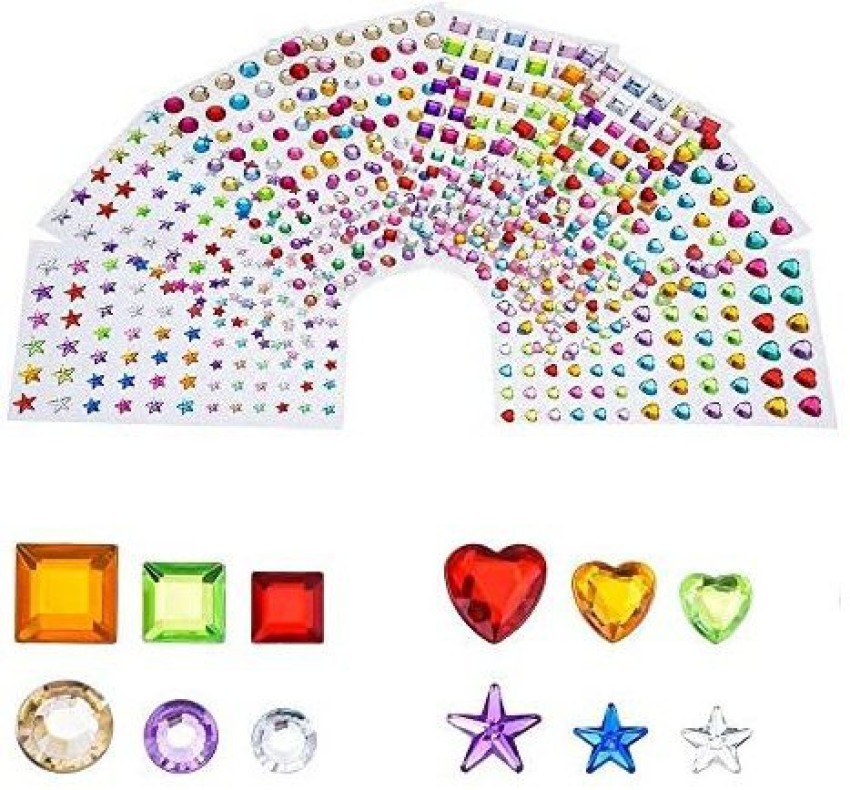 Antner 704pcs Self-Adhesive Rhinestone Stickers Gems for Crafts Bling  Jewels Colo Arts and Crafts Gems Size8 Sheets - 704pcs Self-Adhesive  Rhinestone Stickers Gems for Crafts Bling Jewels Colo Arts and Crafts Gems