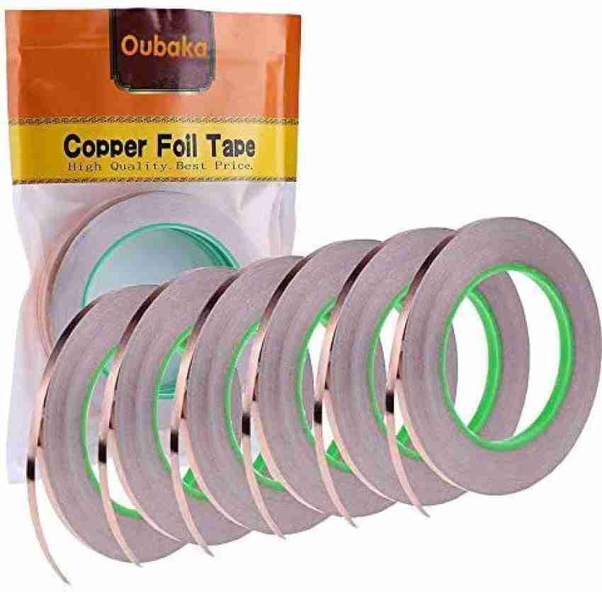 Hqgoods 6 Pack Copper Foil Tape,Double-Sided Conductive Copper Tape with  Adhesive for EMI Shielding,Stained Glass,Soldering,Elec - 6 Pack Copper  Foil Tape,Double-Sided Conductive Copper Tape with Adhesive for EMI  Shielding,Stained Glass,Soldering,Elec
