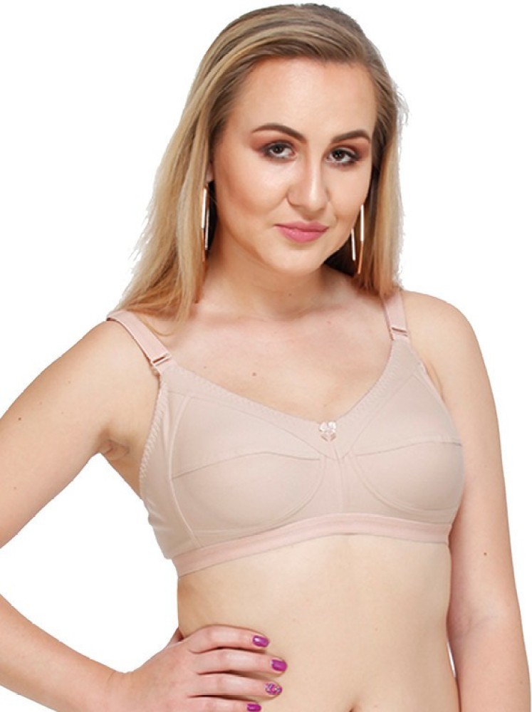 maashie M4408 Cotton Non-Padded Non-Wired Everyday Bra, Blush 32D