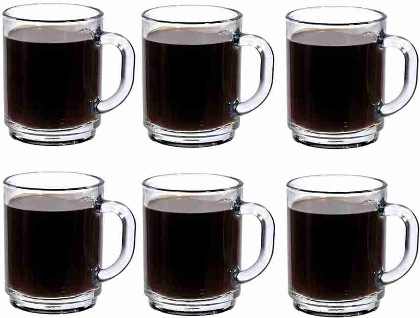 Strobine Pack of 6 Crystal Crystal Glass Coffee Mugs Set, 6 Solid Coffee  Glass Set, Cappuccino Mug Set Price in India - Buy Strobine Pack of 6  Crystal Crystal Glass Coffee Mugs