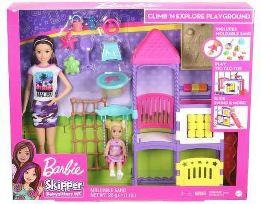 Barbie playground shop playset
