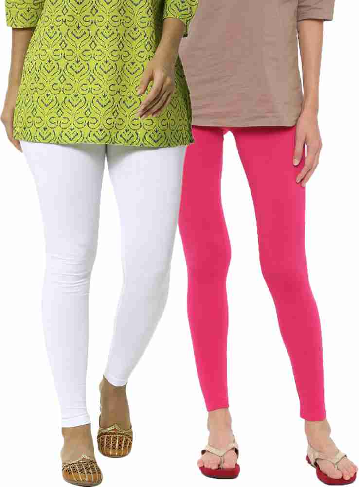 Buy De Moza Women Pink Cotton Leggings - XL Online at Best Prices