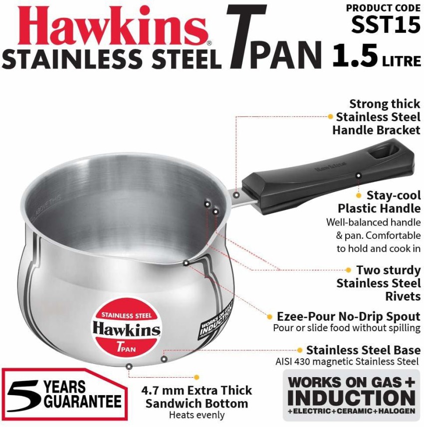 Hawkins contura 1.5 litre stainless online steel