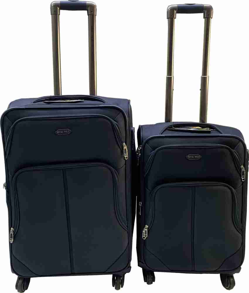 Royal Polo 3922 Expandable Cabin Check in Set 4 Wheels 24 inch Navy blue Price in India Flipkart