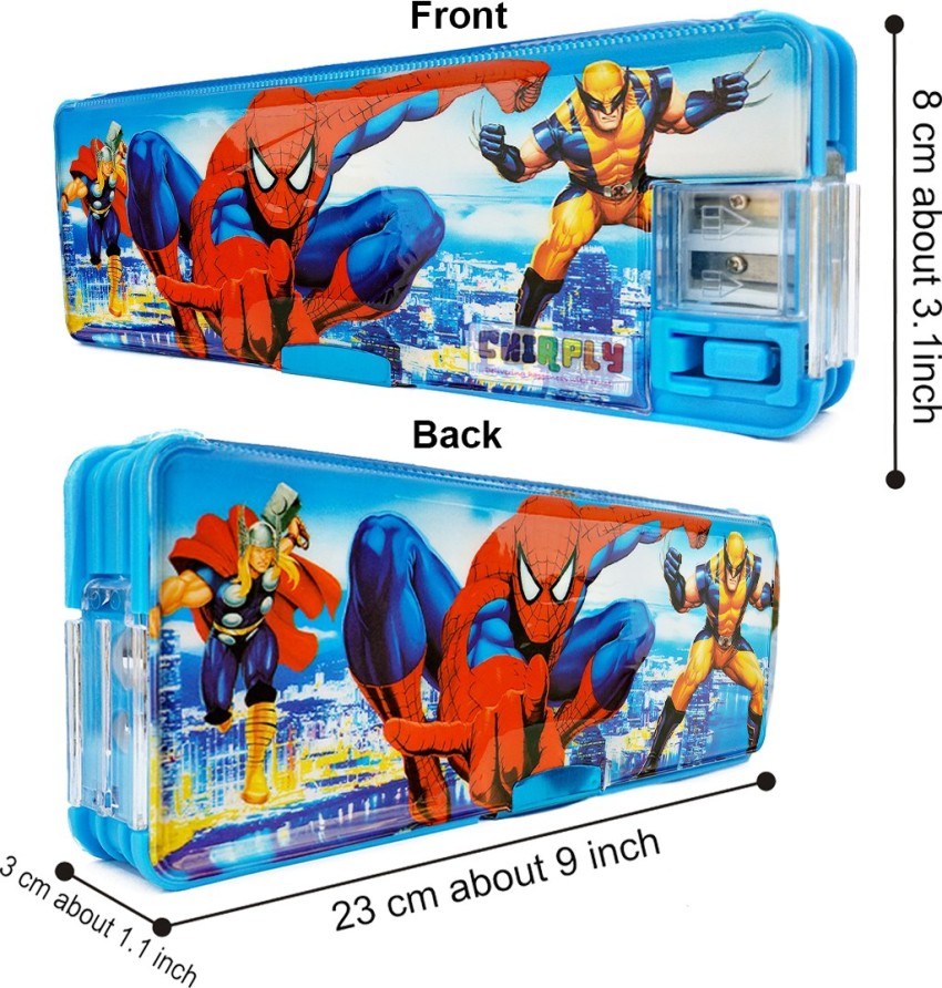 CHIRPLY Magnetic Large Size SPIDER MAN Art Plastic Pencil Box  - Box