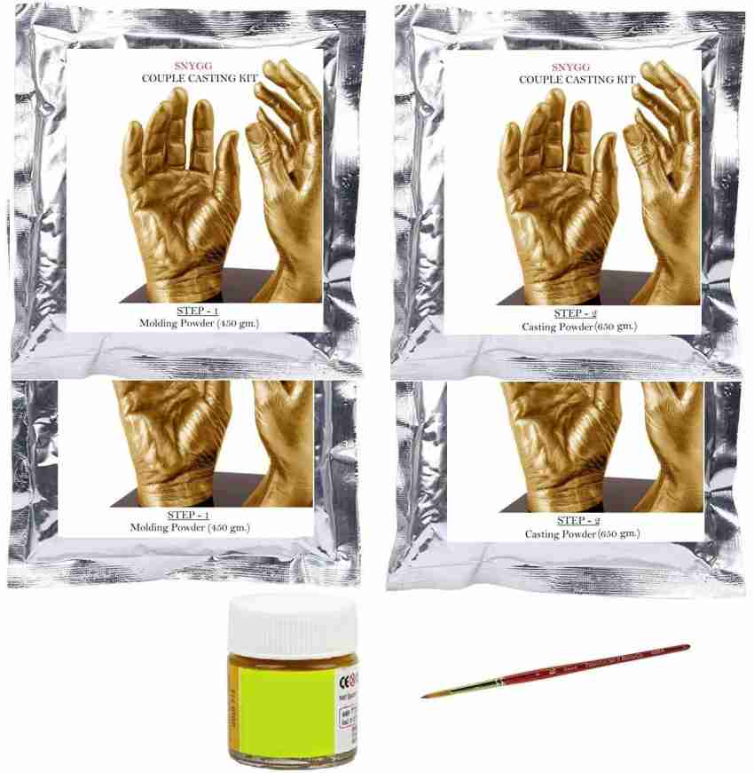 Dream Gifts Couple Hands 3D Casting Kit (Moulding Powder 900 GMS, Casting  Powder 1200 GMS, Yellow) - Couple Hands 3D Casting Kit (Moulding Powder 900  GMS, Casting Powder 1200 GMS, Yellow) .