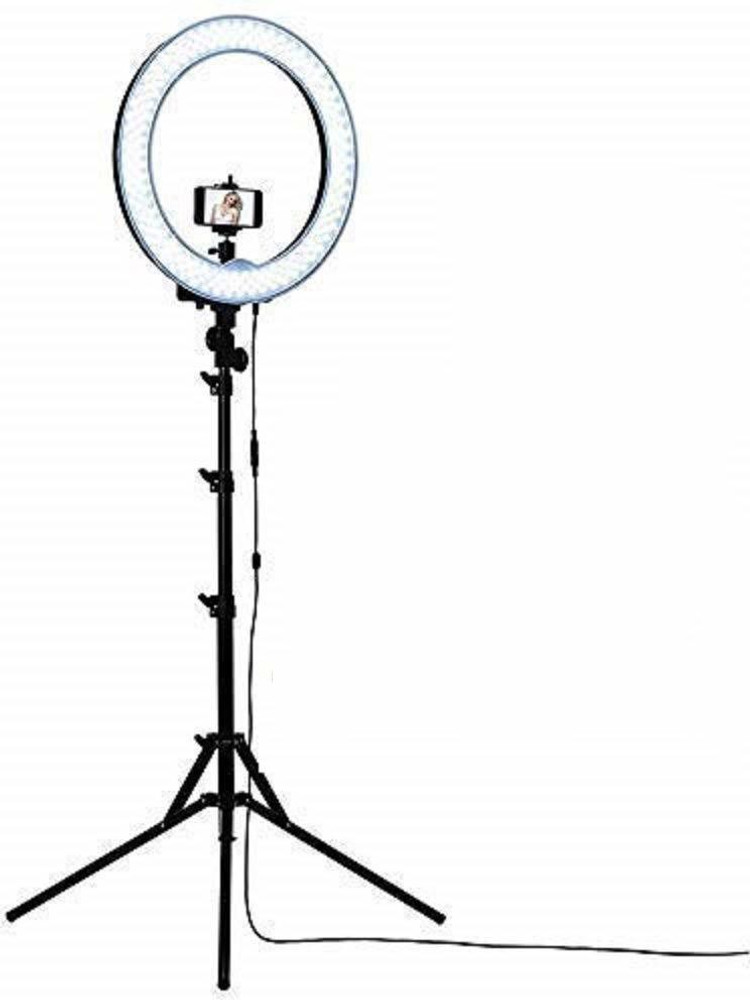 PULUZ Selfie Ring Light for Smartphone for Photo Video at Tiktok Musically and Other App with long 6.5 feet Stand Ring Flash Ring Flash PULUZ Flipkart