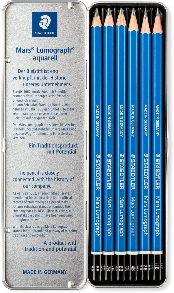 STAEDTLER Mars Lumograph, Drawing Pencil EE for Design and  Drafting - Pack of 3 Pencils value pack Pencil 