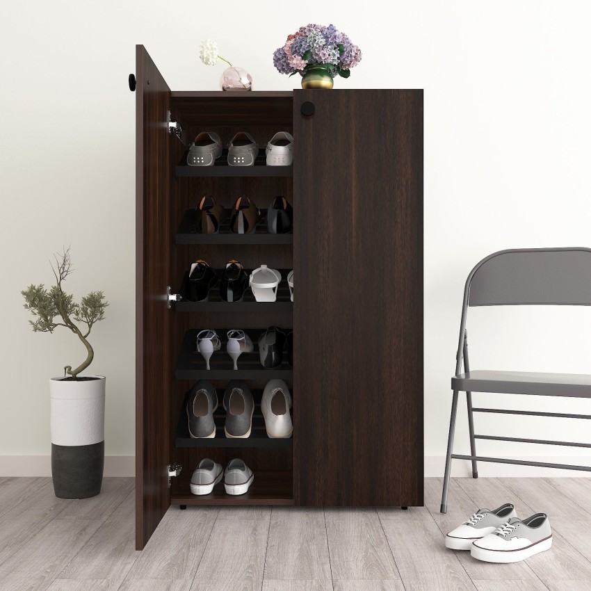 Adona Alana 2-Door Shoe Cabinet w/Drawer Coffee Walnut – Adona Woods