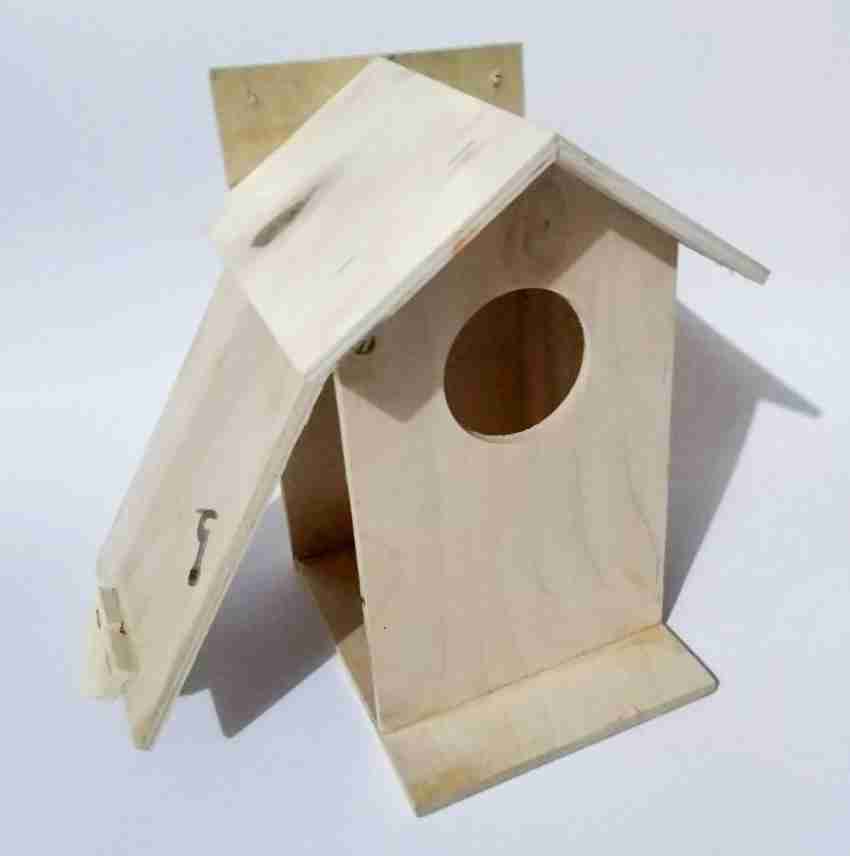 Gray Bunny Bluebird House Solid Wood Birdhouse Weatherproof Bird House Designed for Easy Cleaning Secure Latch Air Vents Fledgling Grooves