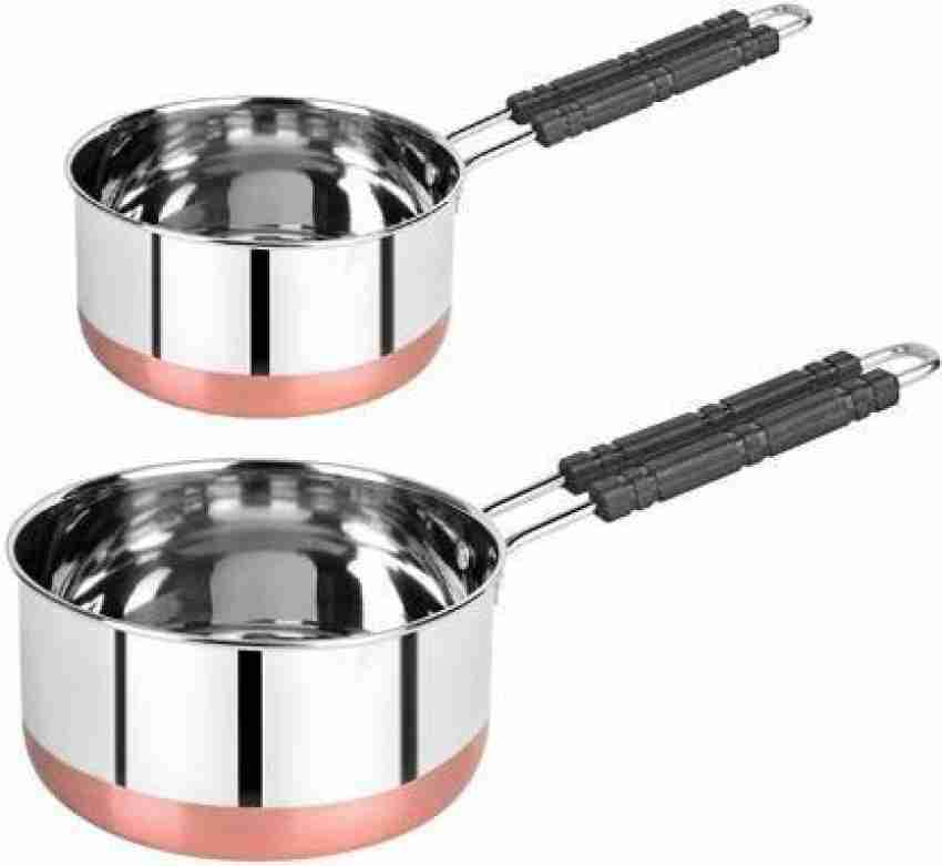 Stainless Steel Copper Bottom Induction Base Sauce Pan Cookware with Handle  2.2L