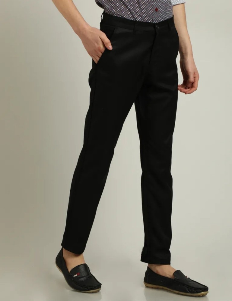 B&C - BOLD AND CLASSIC Slim Fit Men Black Trousers - Buy B&C
