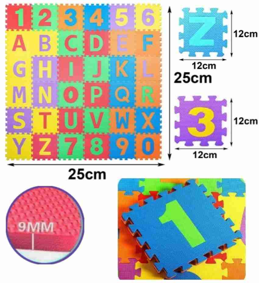 Maadi ABC & Numbers Mini Foam Puzzles Mat for kids Learning, Fun