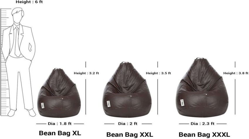 Flipkart SmartBuy XXL Tear Drop Bean Bag Cover (Without Beans) Price in  India - Buy Flipkart SmartBuy XXL Tear Drop Bean Bag Cover (Without Beans) online  at