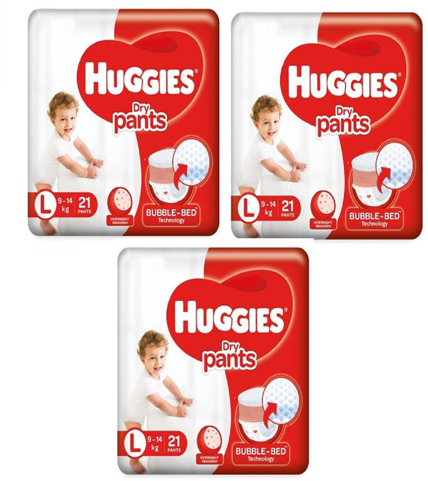 Huggies Dry Pants Large Size Diapers L21 21 21 L Buy 3 Huggies