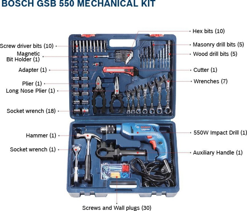 Bosch gsb 550 online specification