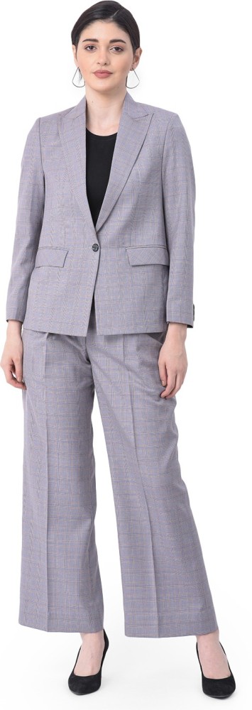 Audstro women blue check blazer suit Checkered Women Suit - Buy Audstro  women blue check blazer suit Checkered Women Suit Online at Best Prices in  India