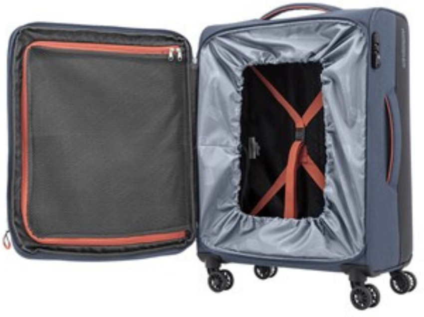 AMERICAN TOURISTER AMT TIMO Spinner 8 wheels Cabin luggage 55 cm TSA Expandable Cabin Suitcase 4 Wheels 21 inch Grey Price in India Flipkart