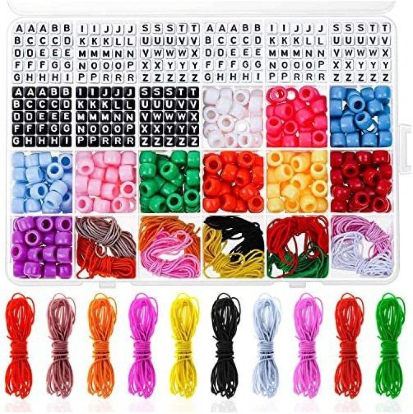 Pony Beads for Bracelets Cridoz Bead Bracelet Making Kit Include 24  Colours Pastel Pony Beads and Letter Beads Round for Bracelets Jewellery  Making by cridoz  Shop Online for Arts  Crafts