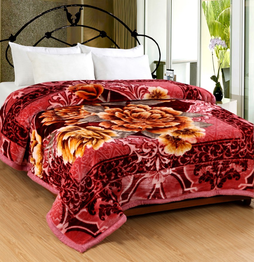 San Marco Floral Double Mink Blanket for Heavy Winter - Buy San