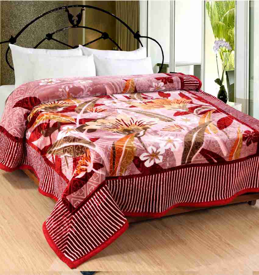 San Marco Floral Double Mink Blanket for Heavy Winter - Buy San Marco  Floral Double Mink Blanket for Heavy Winter Online at Best Price in India