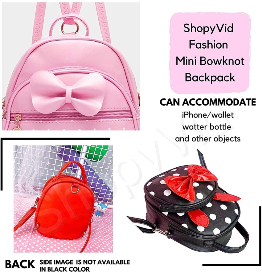 Cute Small Women's Backpack, Polka-dot Backpack With Adjustable