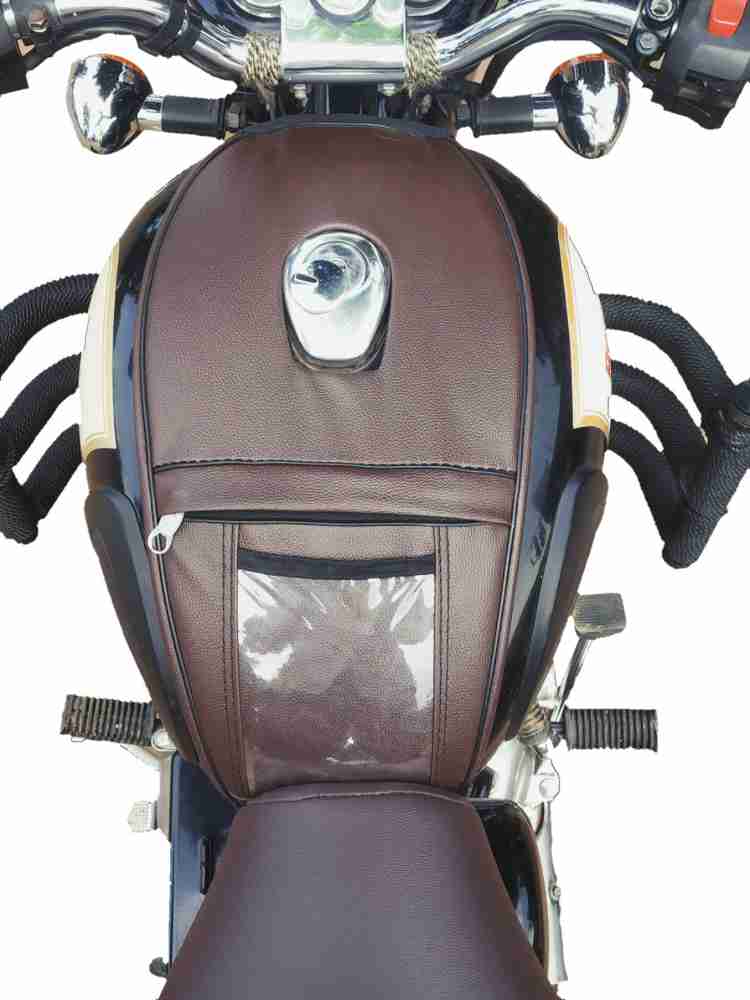 TRENDZ, leather Half Tank Cover (Black) for Classic 350/500, Standard  Bullet, Electra, tank cover for royal enfield standard electra classic  350/500 and bullet : : Car & Motorbike