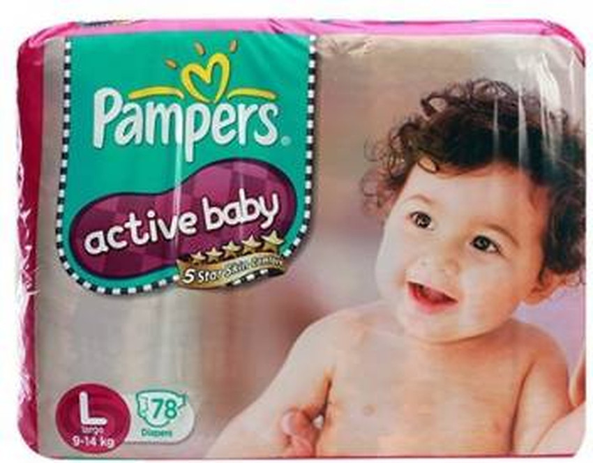 Pampers active store baby large 78