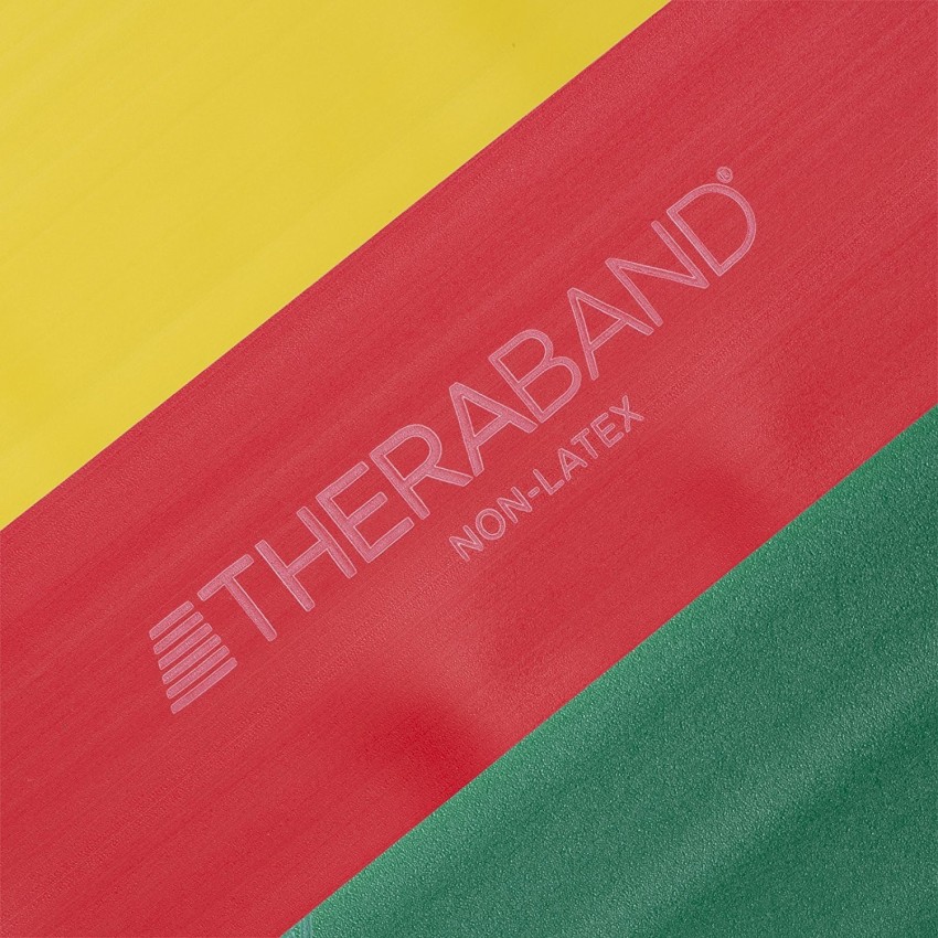 TheraBand Professional Latex Resistance Bands, Yellow & Red & Green,  Beginner Set