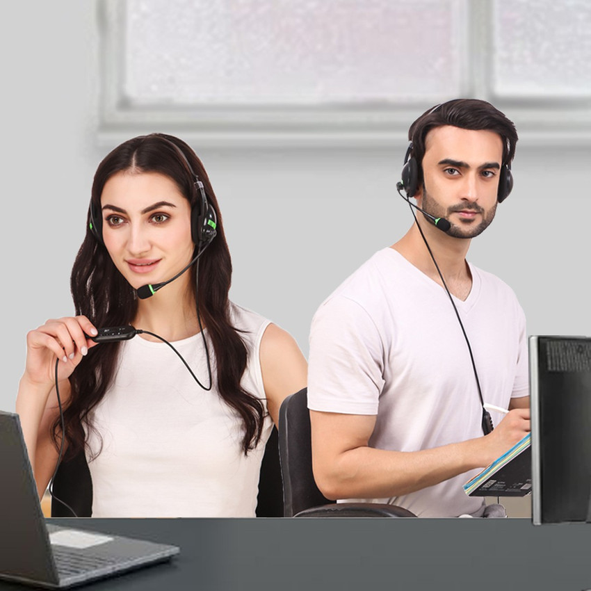 BigPassport Pro Tech USB Digital Audio With Mic Computer Headphone