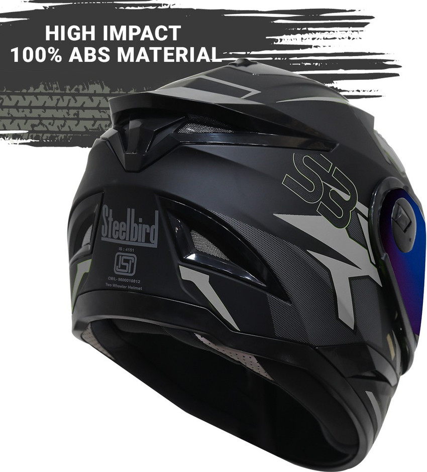 Steelbird SBH 17 Terminator Full Face Graphic Motorbike Helmet