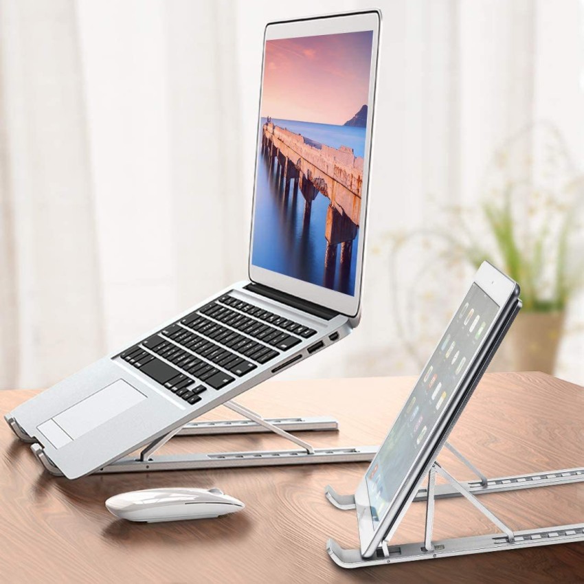 Congo Adjustable & Foldable Laptop Stand Multi Angle Portable Holder  Compatible with MacBook Dell XPS HP Lenovo & Tablets More 10-17 Laptop  Stand Price in India - Buy Congo Adjustable & Foldable