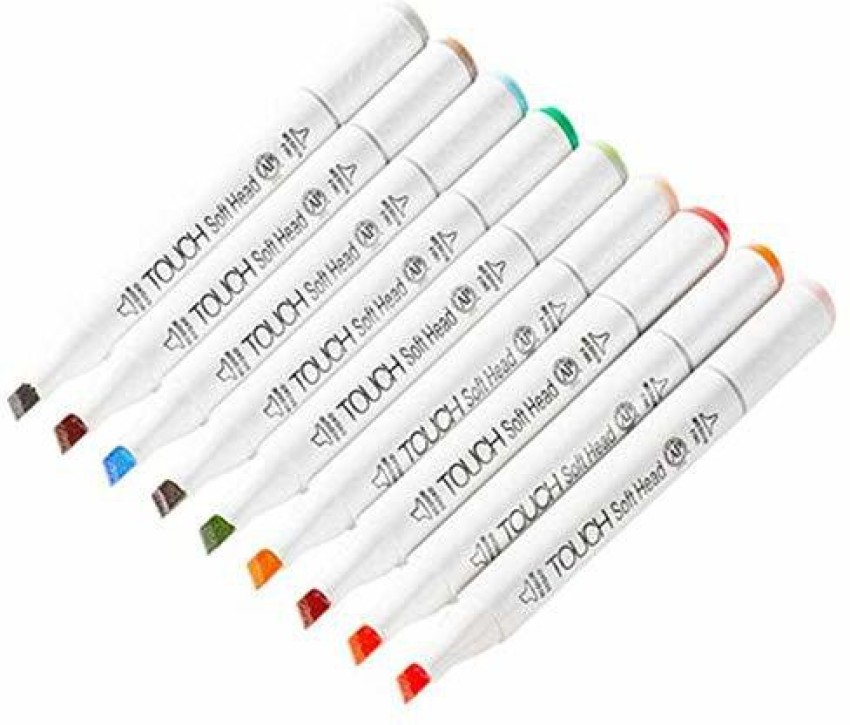Like it Touchh coool Alcohol Markers Art Set 60- Double  Ended Bendable Alcohol Based Ink Colors with Fine and Chisel Tip. Perfect  for Artists Beginners - Professional Markers