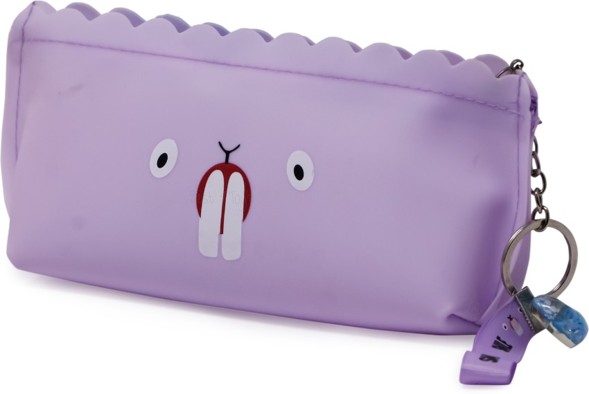 Pencil Case,Colorful Silicone Waterproof Pencil Pouch Aesthetic