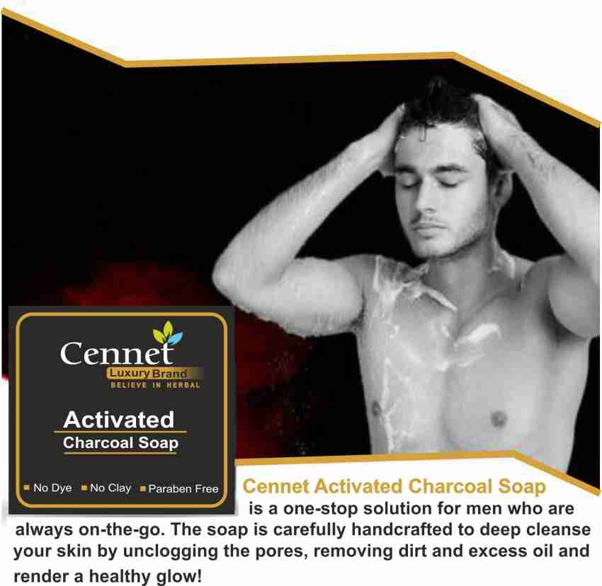 CENNET Activated Charcoal Soap For Women Skin Whitening Pimples