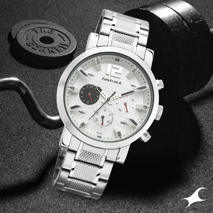 Fastrack white best sale dial analog watch