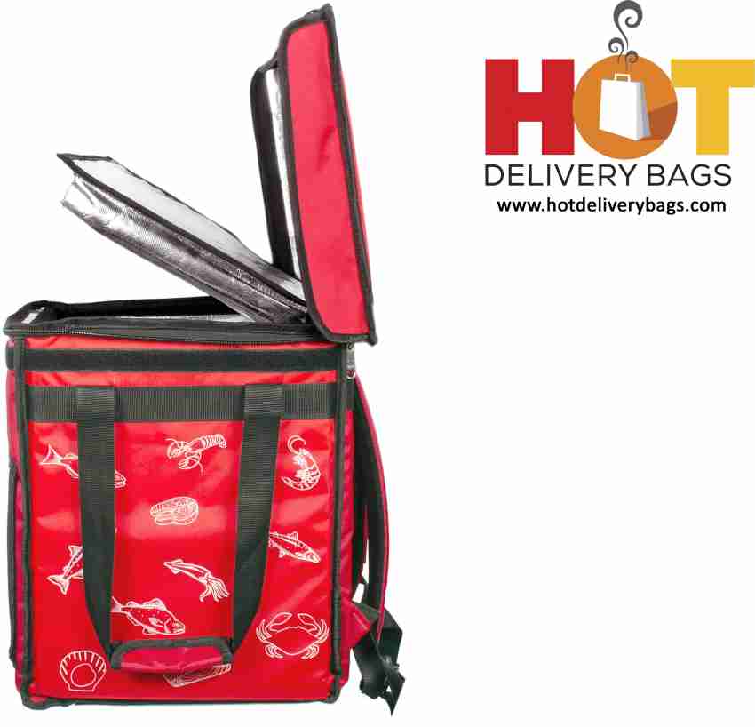 Hot Delivery Insulated Sea Food Cooler Thermal Delivery Bags for Cut  Vegetables, Sea Food, Fish, Frozen Food Delivery Bags (14*14*17 Inches) 35  L Backpack Red - Price in India