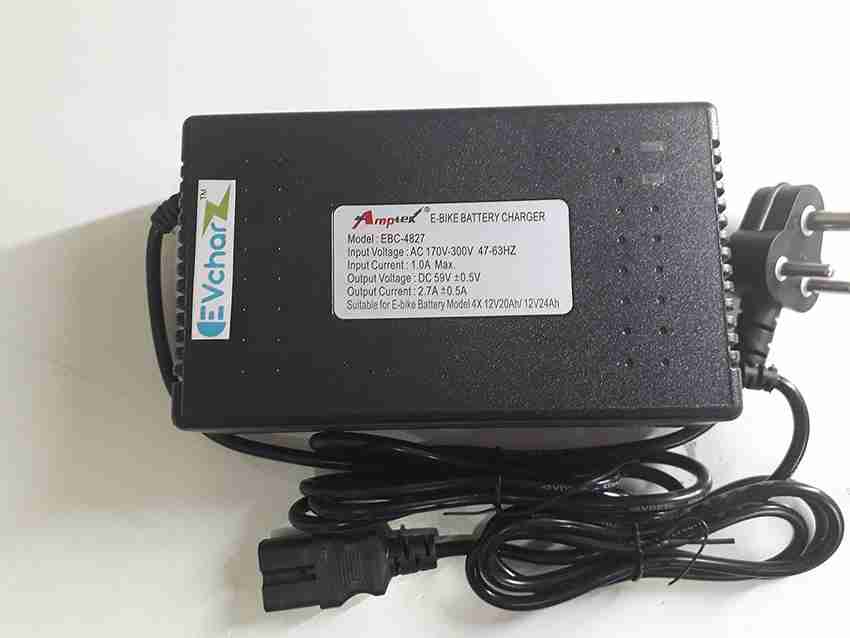 evcharz 48v 2.7ah Ebike Charger for Electric Scooter Hero