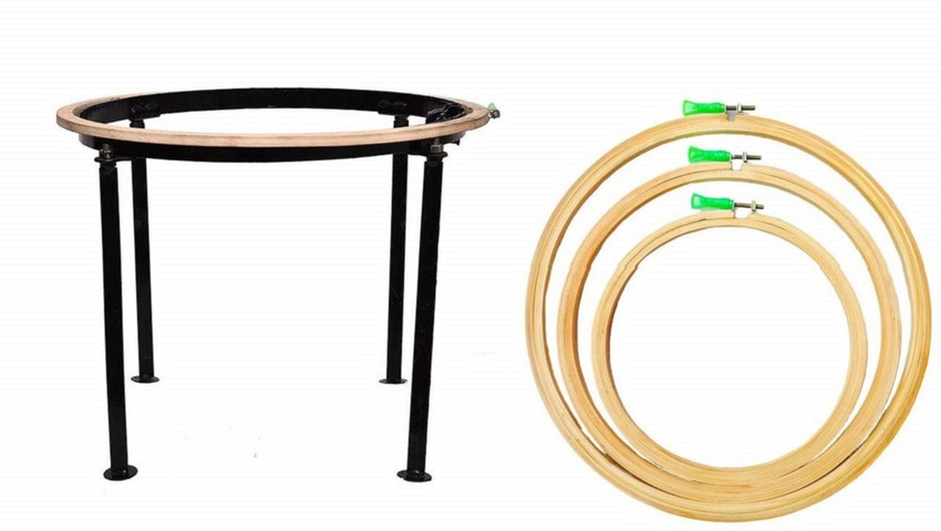 Udhayam Wooden Embroidery Frame Hoop Size 8 10 12 Inches and 16