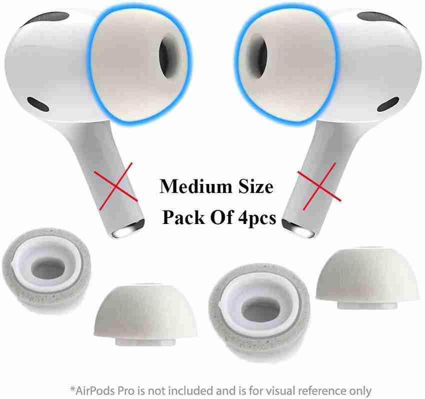 Crysendo Memory Foam 2 Pairs 4 Pcs Eartips Earbuds Cover Foam