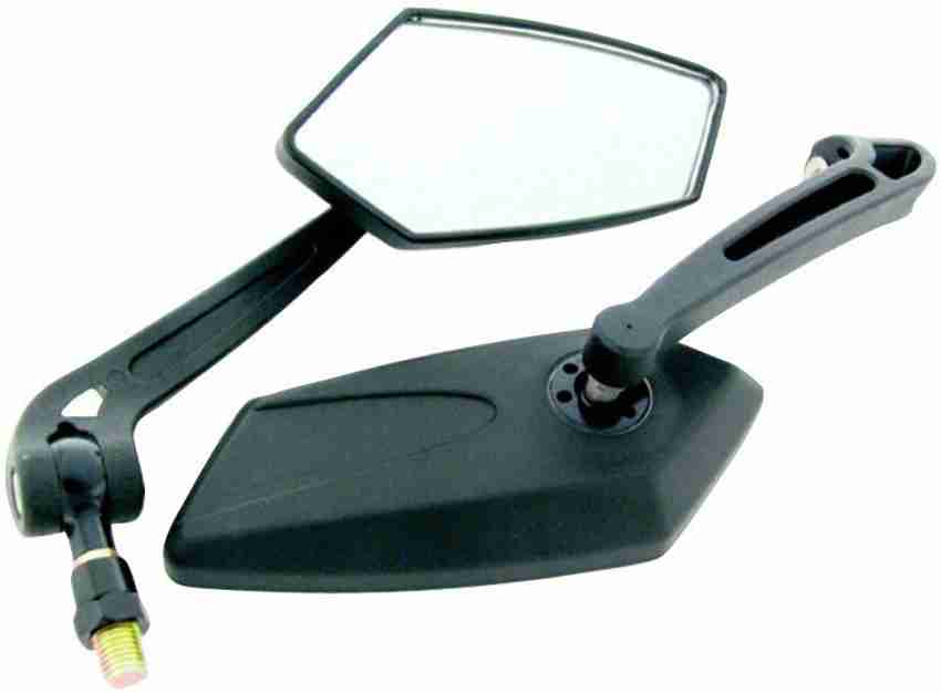 ACCESSOREEZ Manual Dual Mirror Rear View Mirror For Universal For